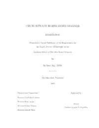 Czech and Higher Order Grammar