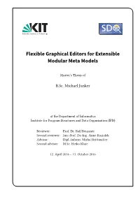 Flexible Graphical Editors for Extensible Modular Meta Models