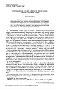 Generating Combinatorial Complexes of Polyhedral Type