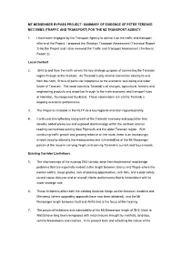 Mt Messenger Bypass Project: Summary of Evidence of Peter Terence Mccombs (Traffic and Transport) for the Nz Transport Agency