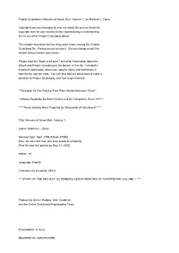 Project Gutenberg's Memoirs of Aaron Burr, Volume 1., by Matthew L