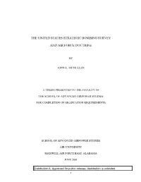 The United States Strategic Bombing Survey and Air Force Doctrine Grant Number Program Element Number