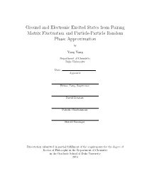 Ground and Electronic Excited States from Pairing Matrix Fluctuation and Particle-Particle Random Phase Approximation