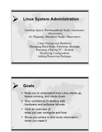 Linux System Administration