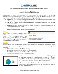 Lmspulse.Com Media Kit AUG 2019 NO RATES