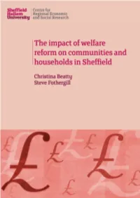 The Impact of Welfare Reform on Communities and Households in Sheffield