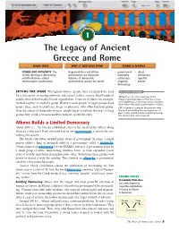 The Legacy of Ancient Greece and Rome MAIN IDEA WHY IT MATTERS NOW TERMS & NAMES