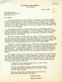 AJC Memorandum on the Current Situation in Algeria