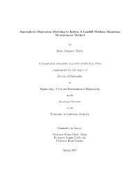 Atmospheric Dispersion Modeling to Inform a Landfill Methane