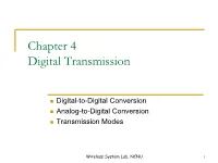 Chapter 4 Digital Transmission