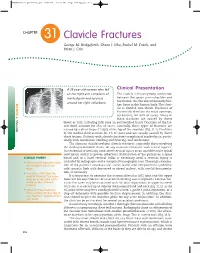 Clavicle Fractures George M