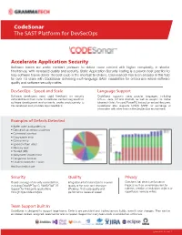 Codesonar the SAST Platform for Devsecops