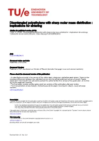 Disentangled Polyethylene with Sharp Molar Mass Distribution : Implications for Sintering