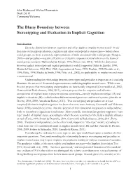 The Blurry Boundary Between Stereotyping and Evaluation in Implicit Cognition