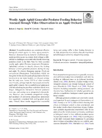 Woolly Apple Aphid Generalist Predator Feeding Behavior Assessed Through Video Observation in an Apple Orchard