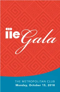 2018 IIE Gala Program
