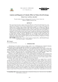 Analysis and Diagnosis of Calendar Effect in Tehran Stock Exchange