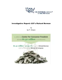 CCF's Richard Berman
