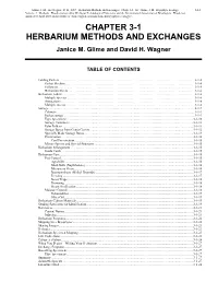 CHAPTER 3-1 HERBARIUM METHODS and EXCHANGES Janice M