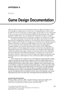 Game Design Documentation
