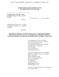 IN the UNITED STATES DISTRICT COURT for the DISTRICT of COLUMBIA JOSEPH FARAH, JEROME CORSI, WORLDNETDAILY.COM, and WND BOOKS, P