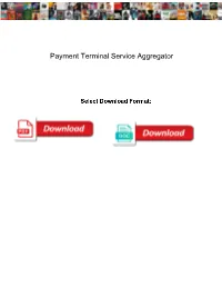 Payment Terminal Service Aggregator