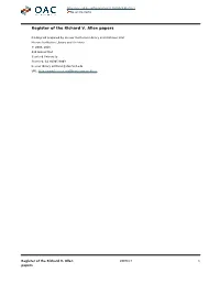 Richard V. Allen Papers