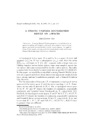 A Strong Uniform Boundedness Result on $\Kappa