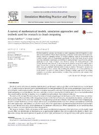 A Survey of Mathematical Models, Simulation Approaches And