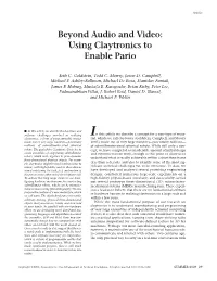 Beyond Audio and Video: Using Claytronics to Enable Pario