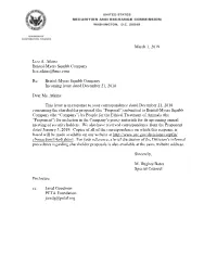 Bristol-Myers Squibb Company Lisa.Atkins@Bms.Com