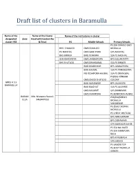 Draft List of Clusters in Baramulla