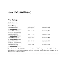 Linux Ipv6 HOWTO (En)