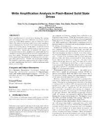 Write Amplification Analysis in Flash-Based Solid State Drives