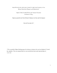 1 Export Diversification and Inclusive Growth in Land-Locked Countries