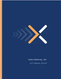 Axos Financial, Inc. 2019 Annual Report