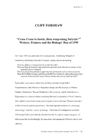 Cliff Forshaw