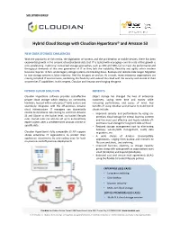 Hybrid Cloud Storage with Cloudian Hyperstore® and Amazon S3