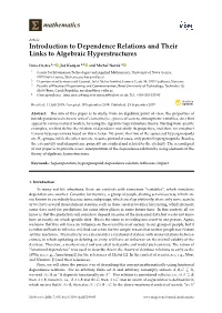 Introduction to Dependence Relations and Their Links to Algebraic Hyperstructures
