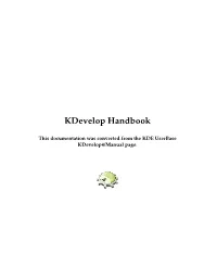 Kdevelop Handbook