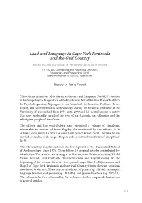 Land and Language in Cape York Peninsula and the Gulf