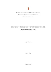 Transitions in Irishness: Conor Mcpherson's the Weir and Shining City