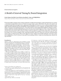 A Model of Interval Timing by Neural Integration