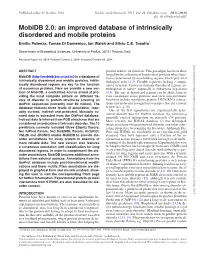 An Improved Database of Intrinsically Disordered and Mobile Proteins Emilio Potenza, Tomas´ Di Domenico, Ian Walsh and Silvio C.E