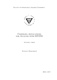 Compiling Applications for Analysis with DIVINE