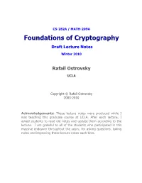 Draft Lecture Notes