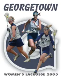 Georgetown University 2005 CAPTAINS Location: Washington, D.C