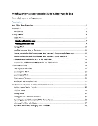 Mercenaries Mod Editor Guide (V2)