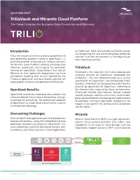 Triliovault and Mirantis Cloud Platform the Smart Solution for Business Data Protection and Recovery