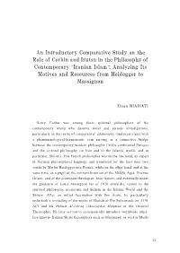 An Introductory Comparative Study on the Role of Corbin and Izutsu in The